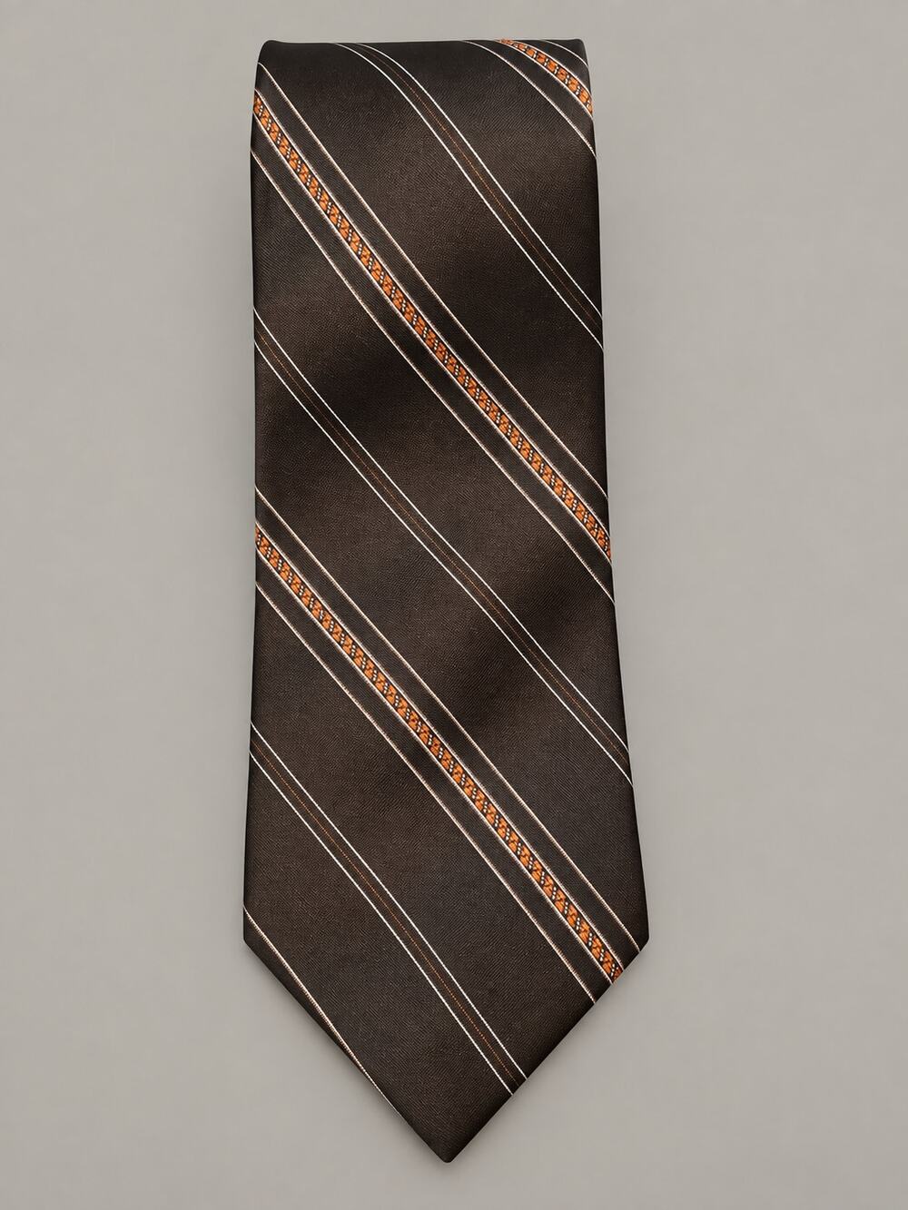 Vintage Ketch brown and orange diagonal necktie